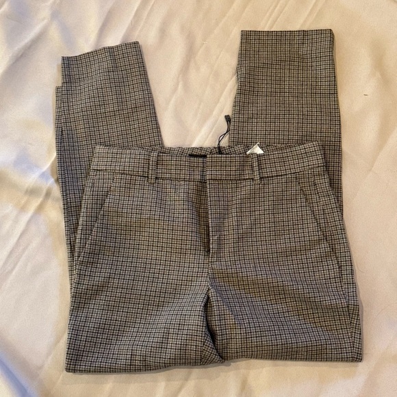 ZARA Asymmetrical Hem Plaid Trousers size 2 - Picture 4 of 11